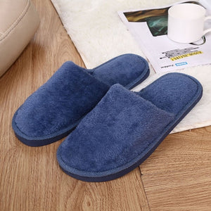 Shoes Men Warm Home Slippers Plush Soft Indoors Anti-slip Winter Floor Bedroom Shoes zapatos de hombre #3N27
